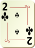 Ornamental Two Of Clubs Clip Art